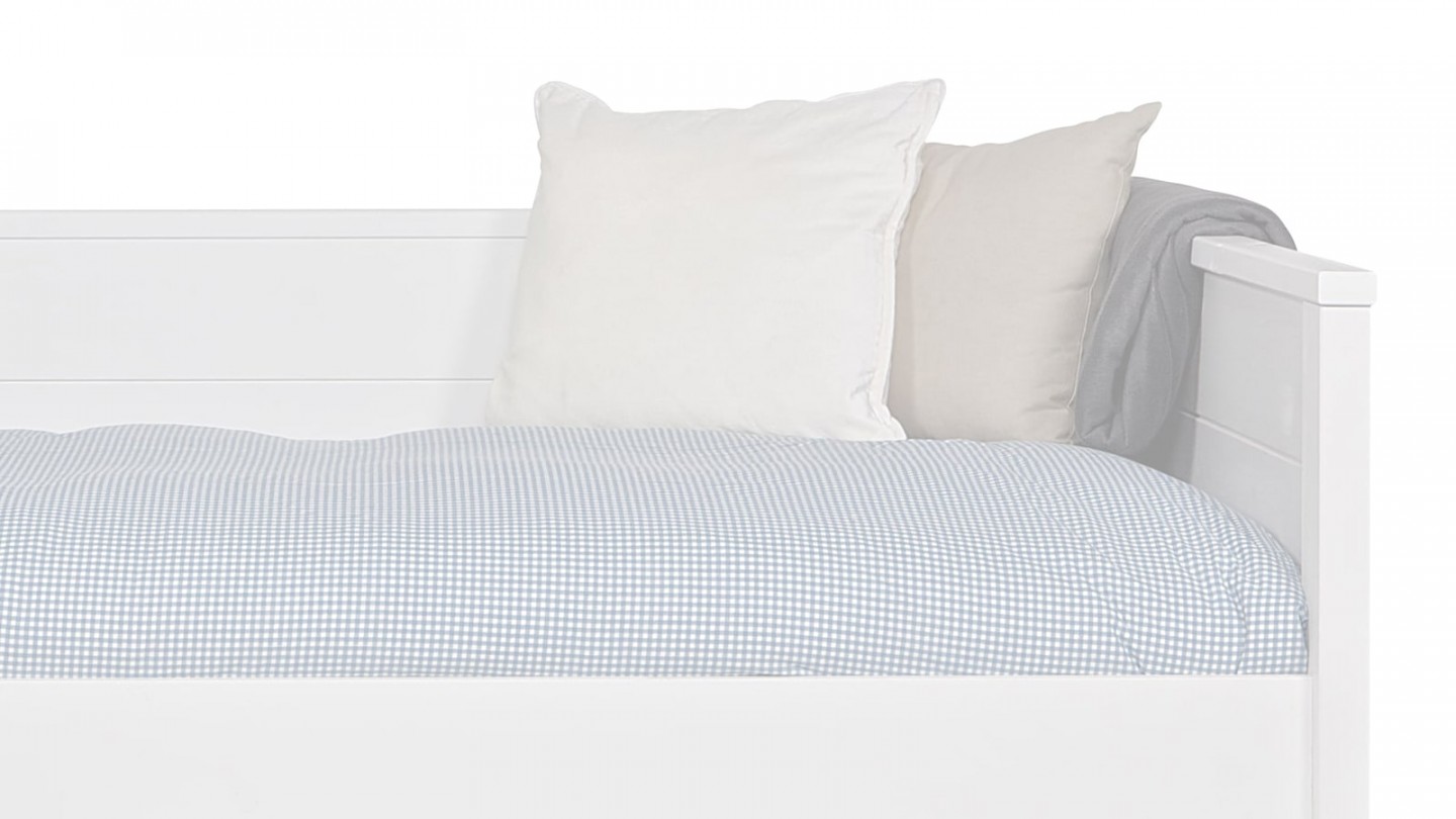 Lot de 2 tiroirs pour lit blanc en pin brossé – Collection Jade – Woood