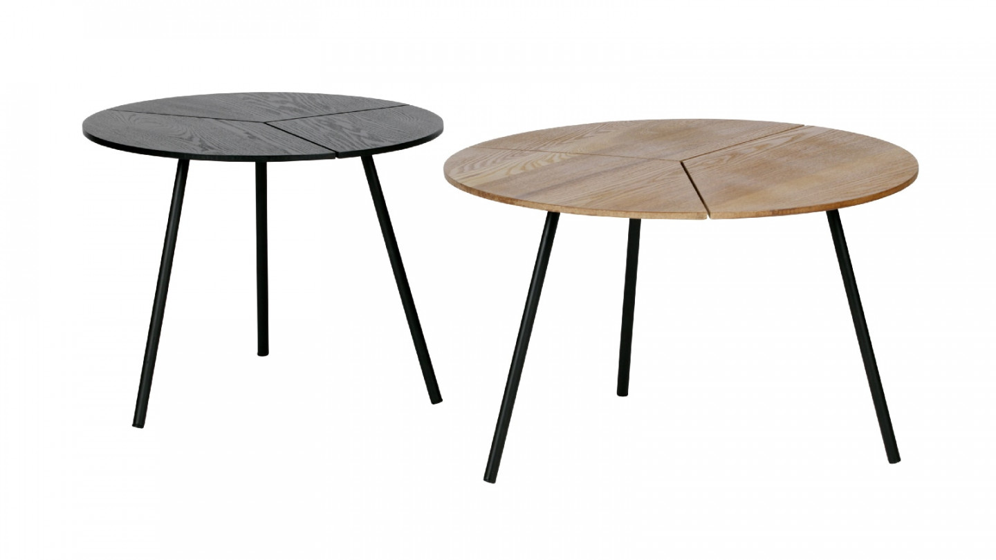 Table basse ø60 en bois et métal - Collection Rodi - Woood