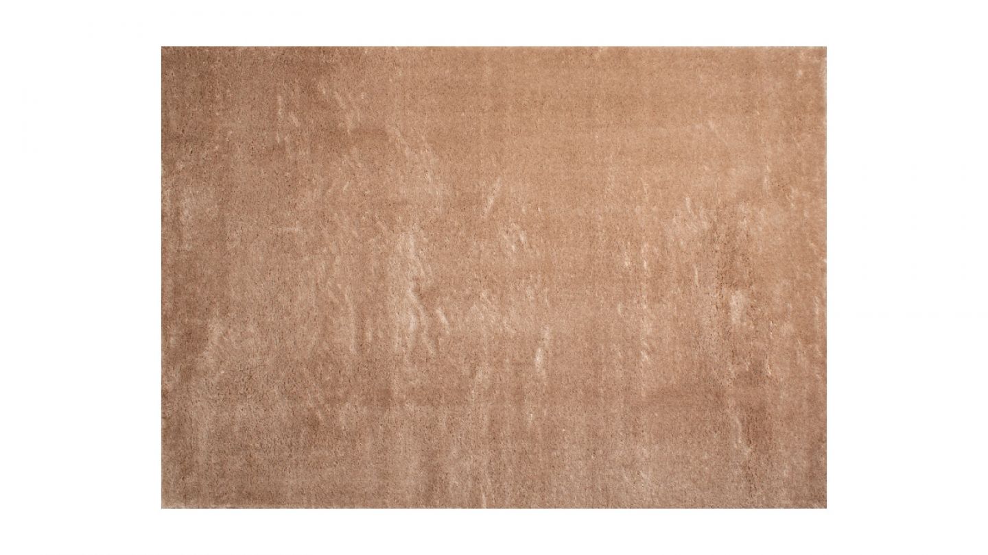 Tapis à poils longs uni beige 67x90 cm - Oslo