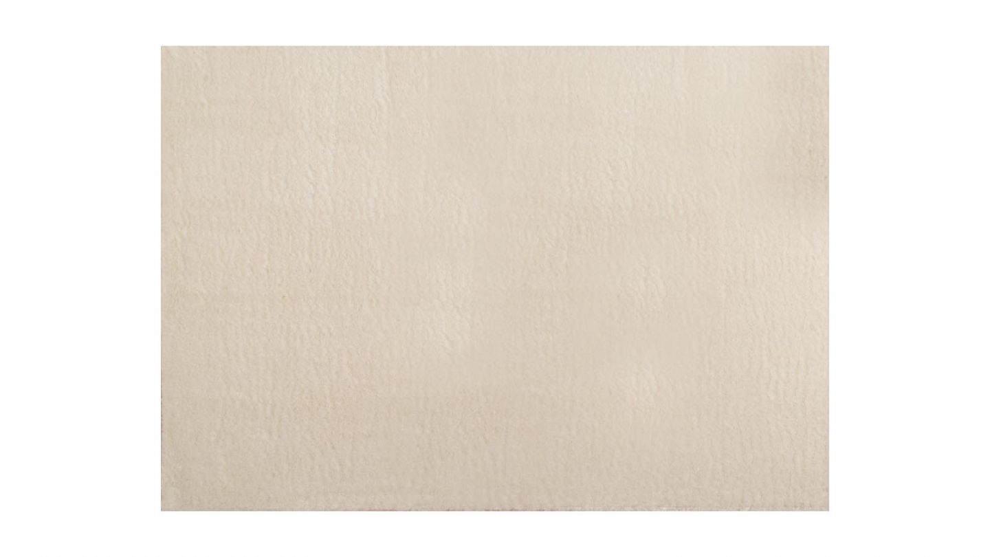 Tapis à poils longs uni blanc 67x90 cm - Oslo