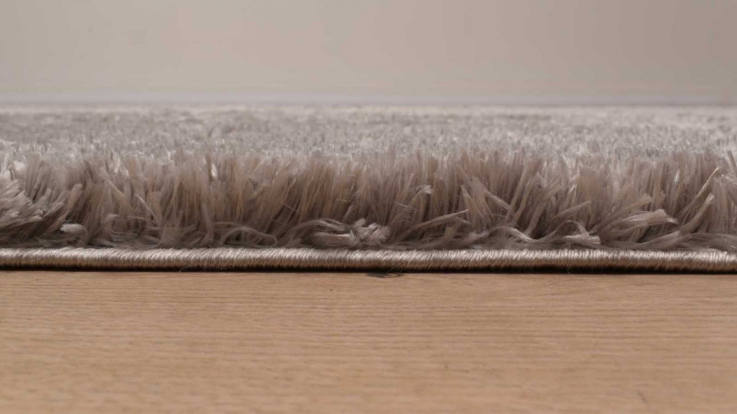 Tapis à poils longs uni gris 120x160 cm - Oslo