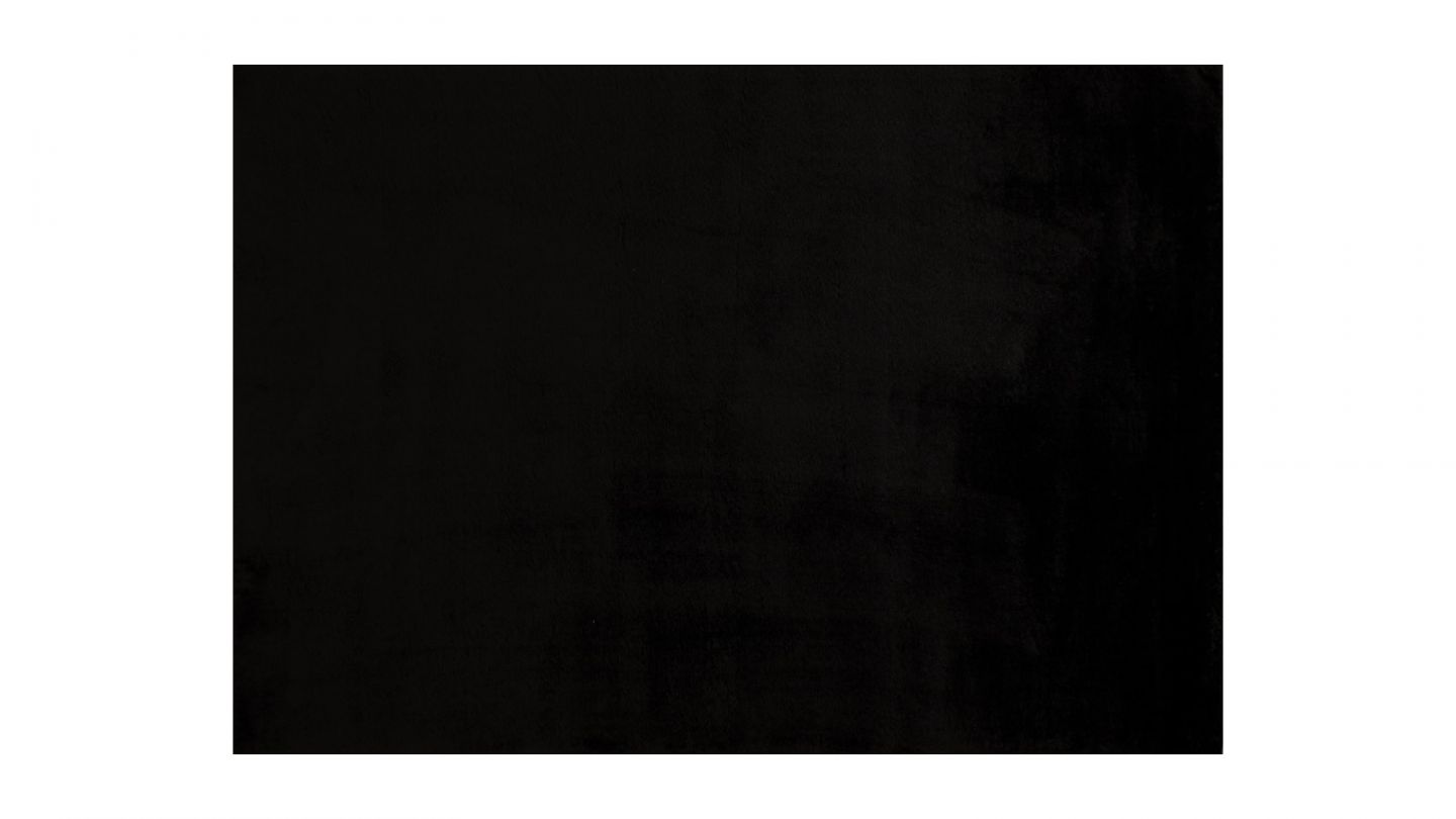 Tapis à poils longs uni noir 67x90 cm - Oslo