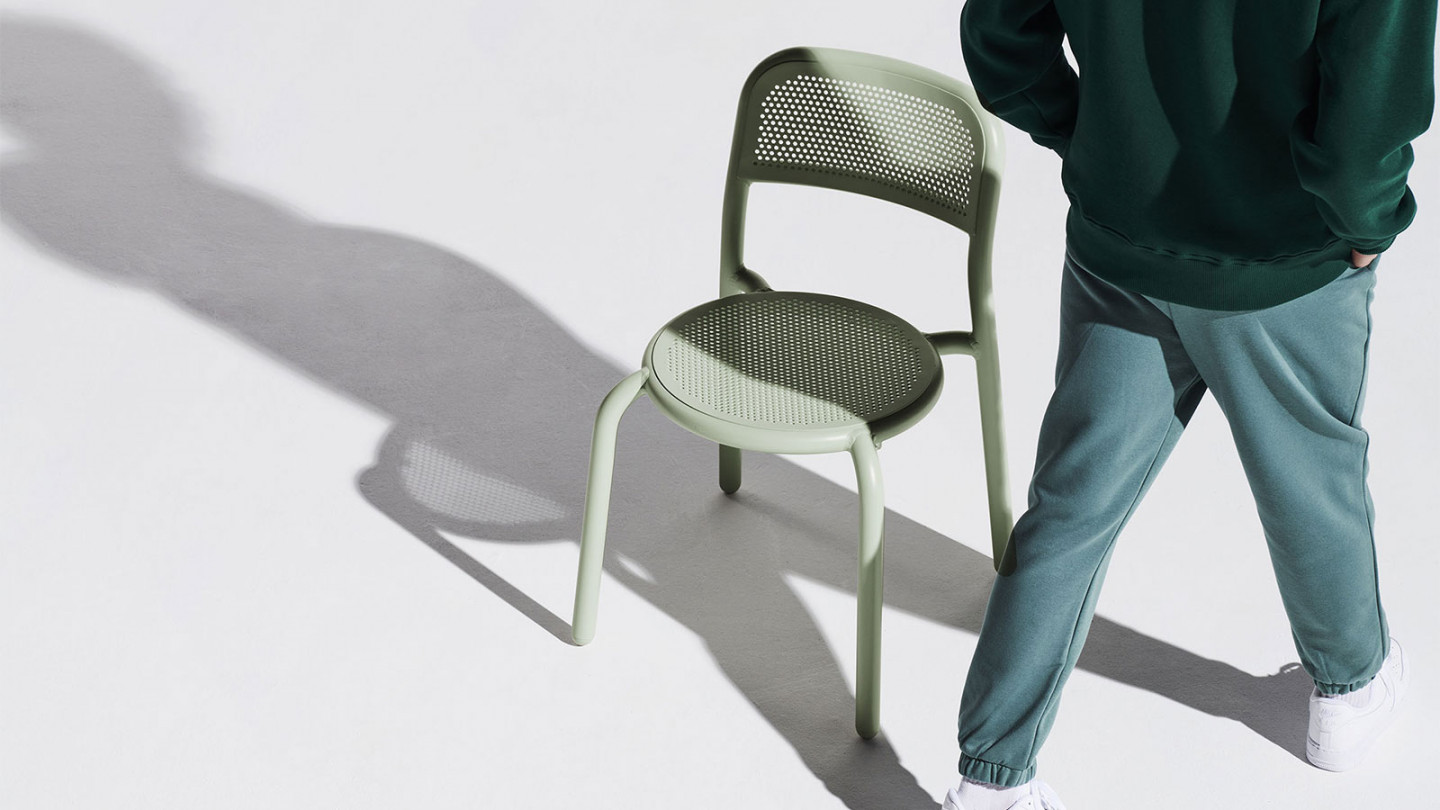 Lot de 2 chaises en aluminium vert brume - Toní Chair - Fatboy