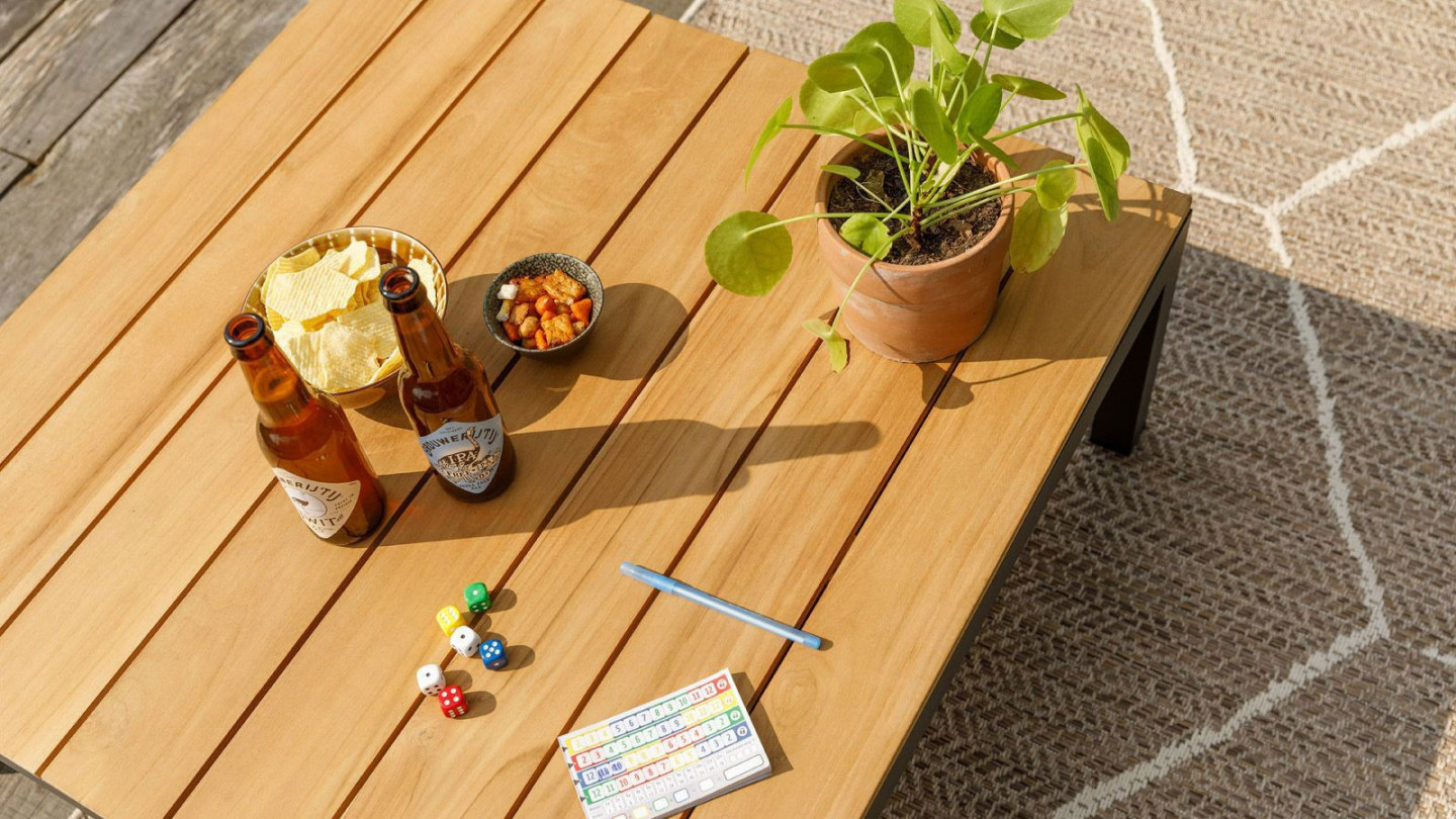 Salon de jardin d'angle en teck 5 places - La Vida