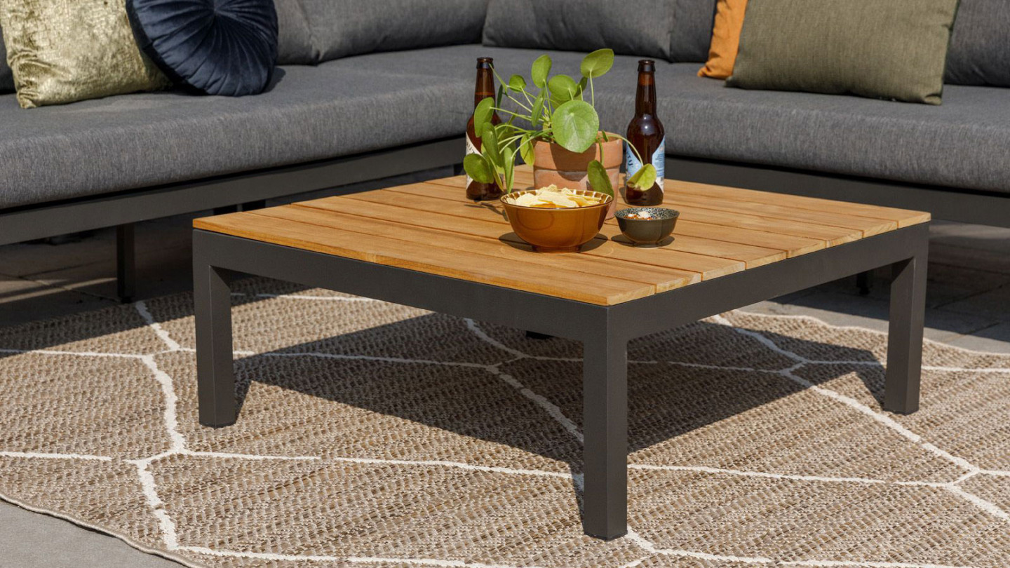 Salon de jardin d'angle en teck 5 places - La Vida