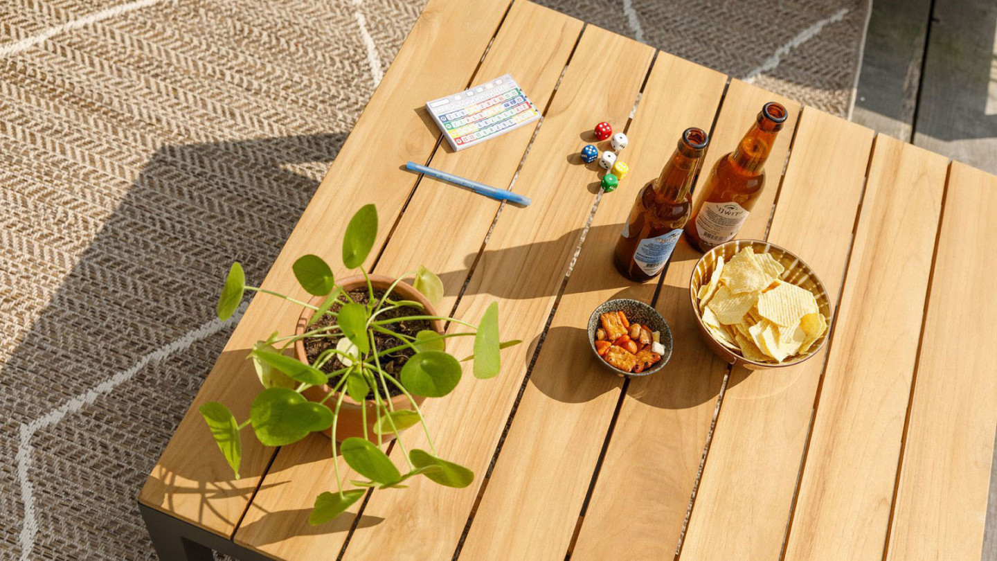 Salon de jardin d'angle en teck 5 places - La Vida