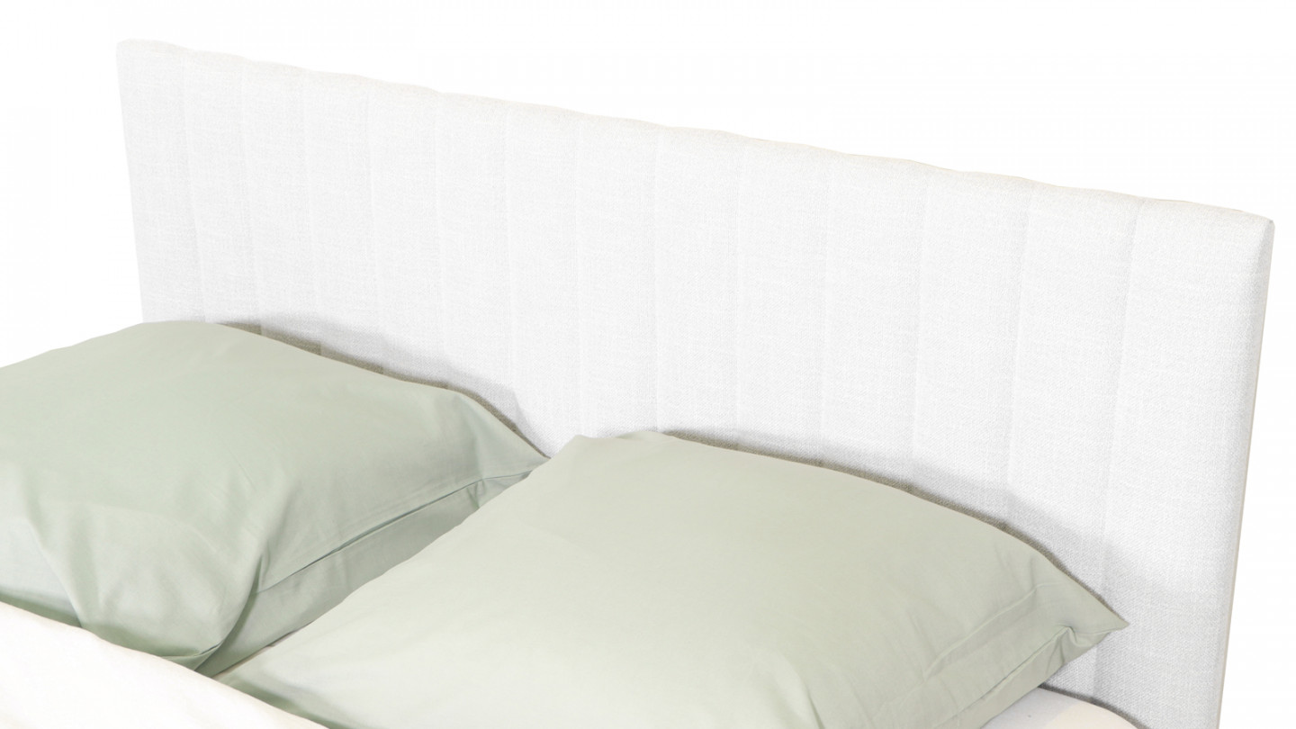 Tête de lit matelassé en tissu gris clair 160 cm - Eliot