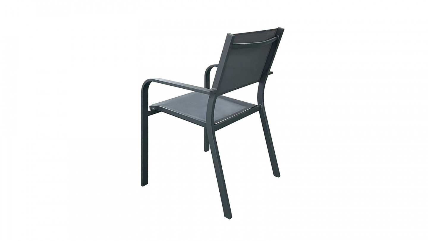 Chaise de jardin en aluminium et textilène anti U.V