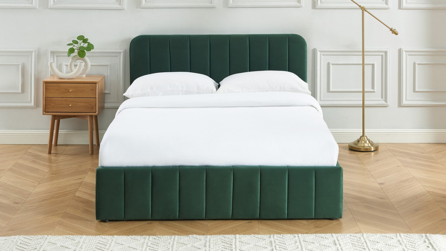 SEIDE - Base De Lit Coffre Pour Matelas 140 x 90 cm