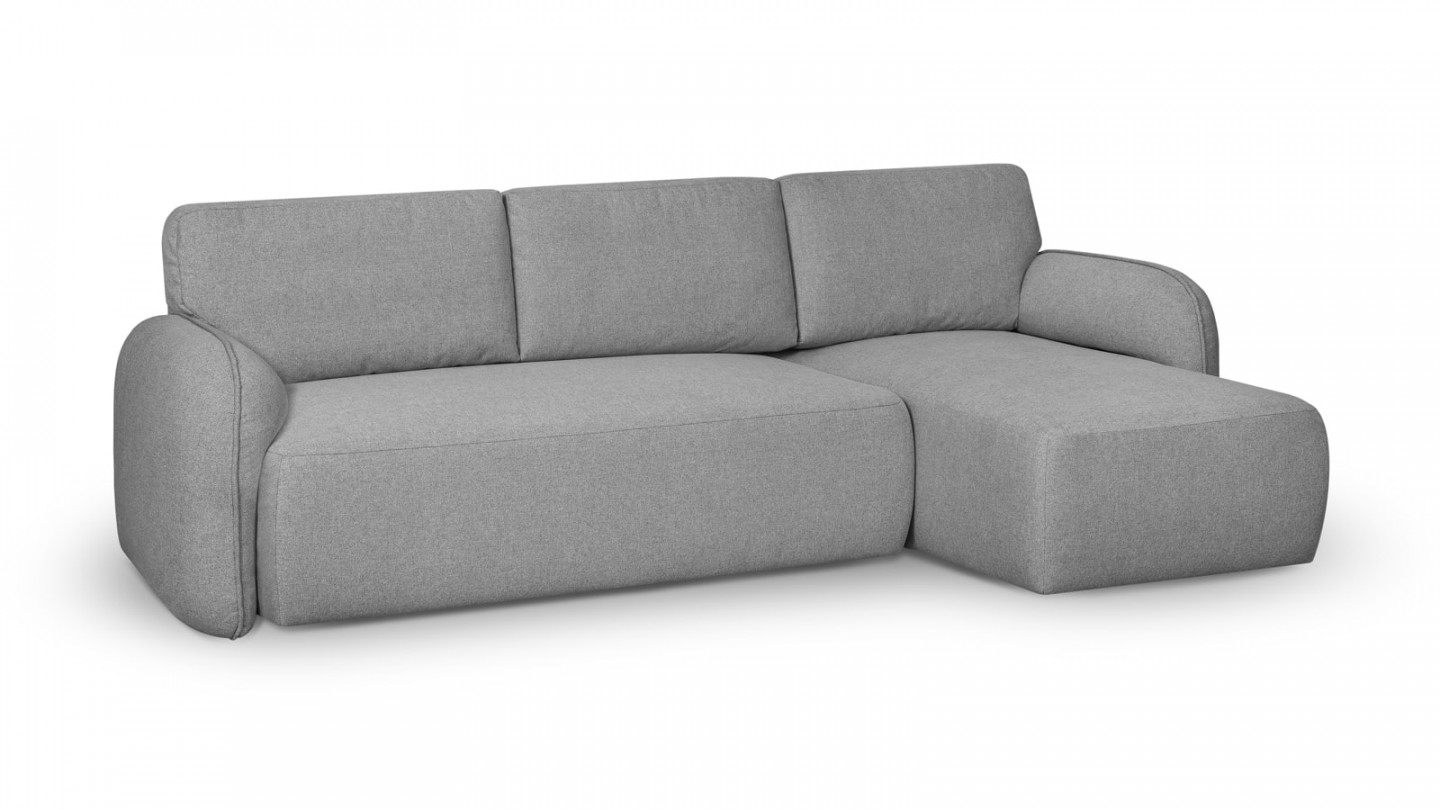 Canapé d'angle réversible convertible 5 places avec coffre de rangement