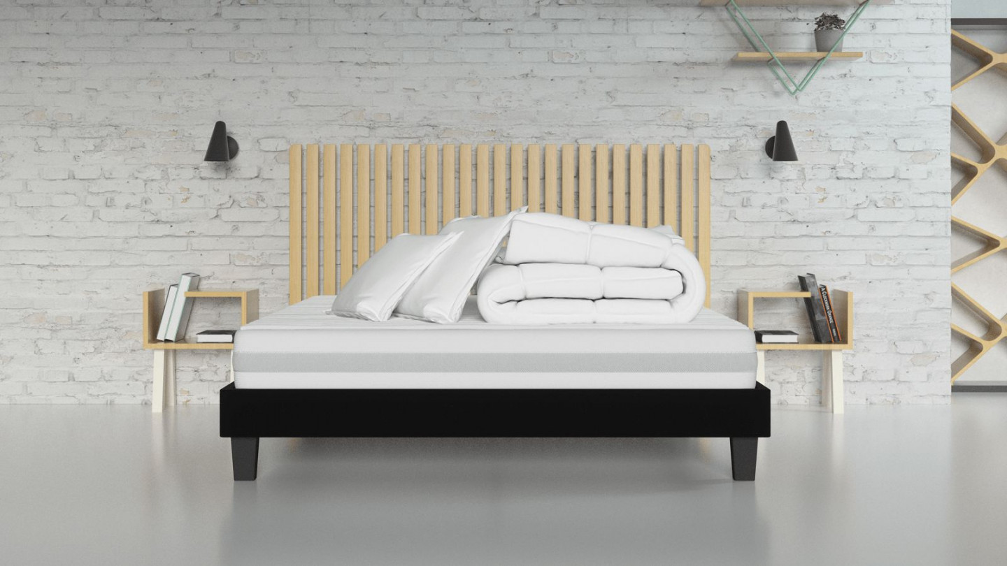 Matelas mousse 140x190 + couette + 2 oreillers - Clean Confort