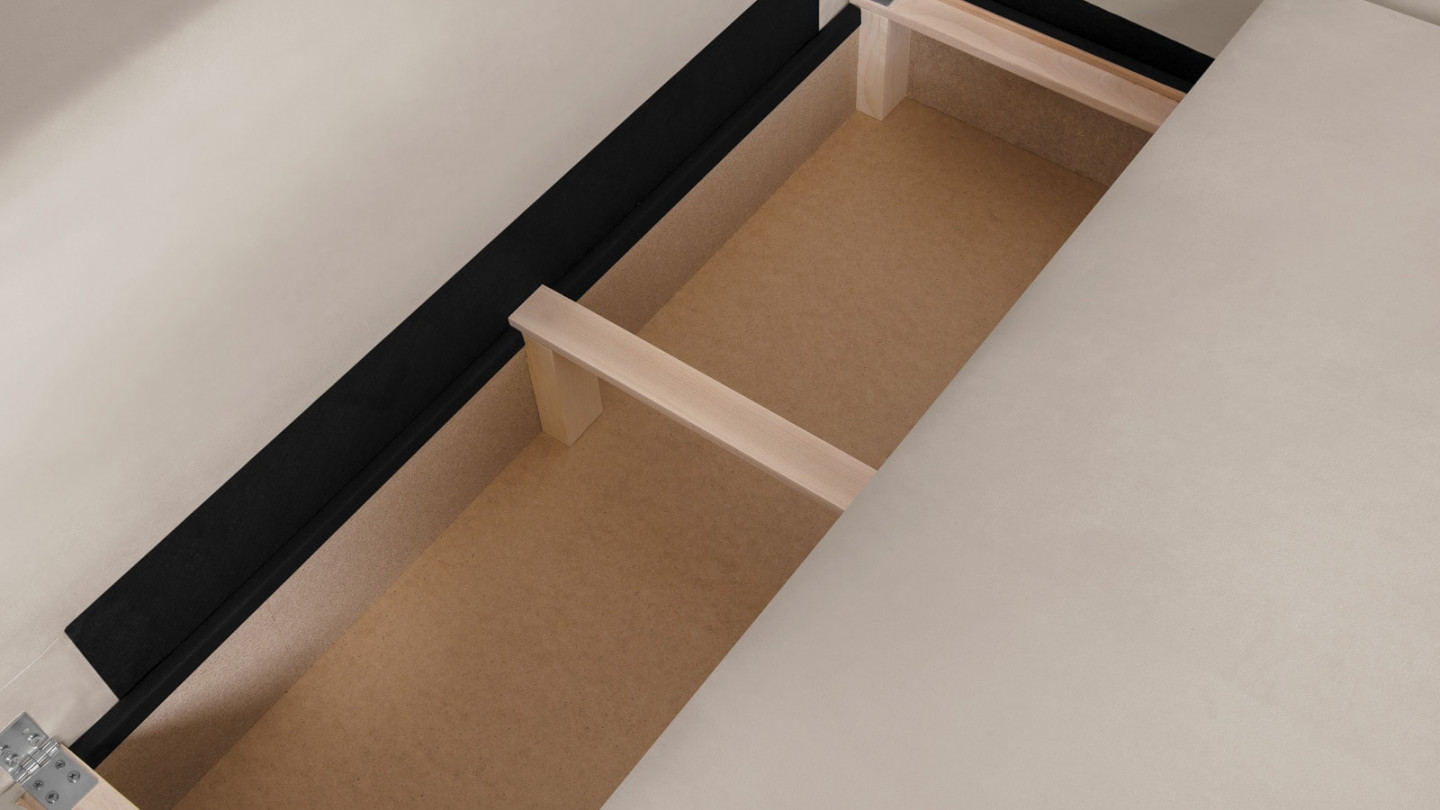 Canapé d'angle droit 5 places convertible avec coffre de rangement en
