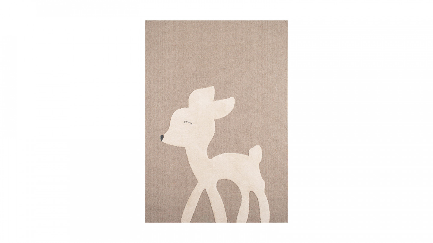Tapis enfant bambi 120x170cm beige - Beilia