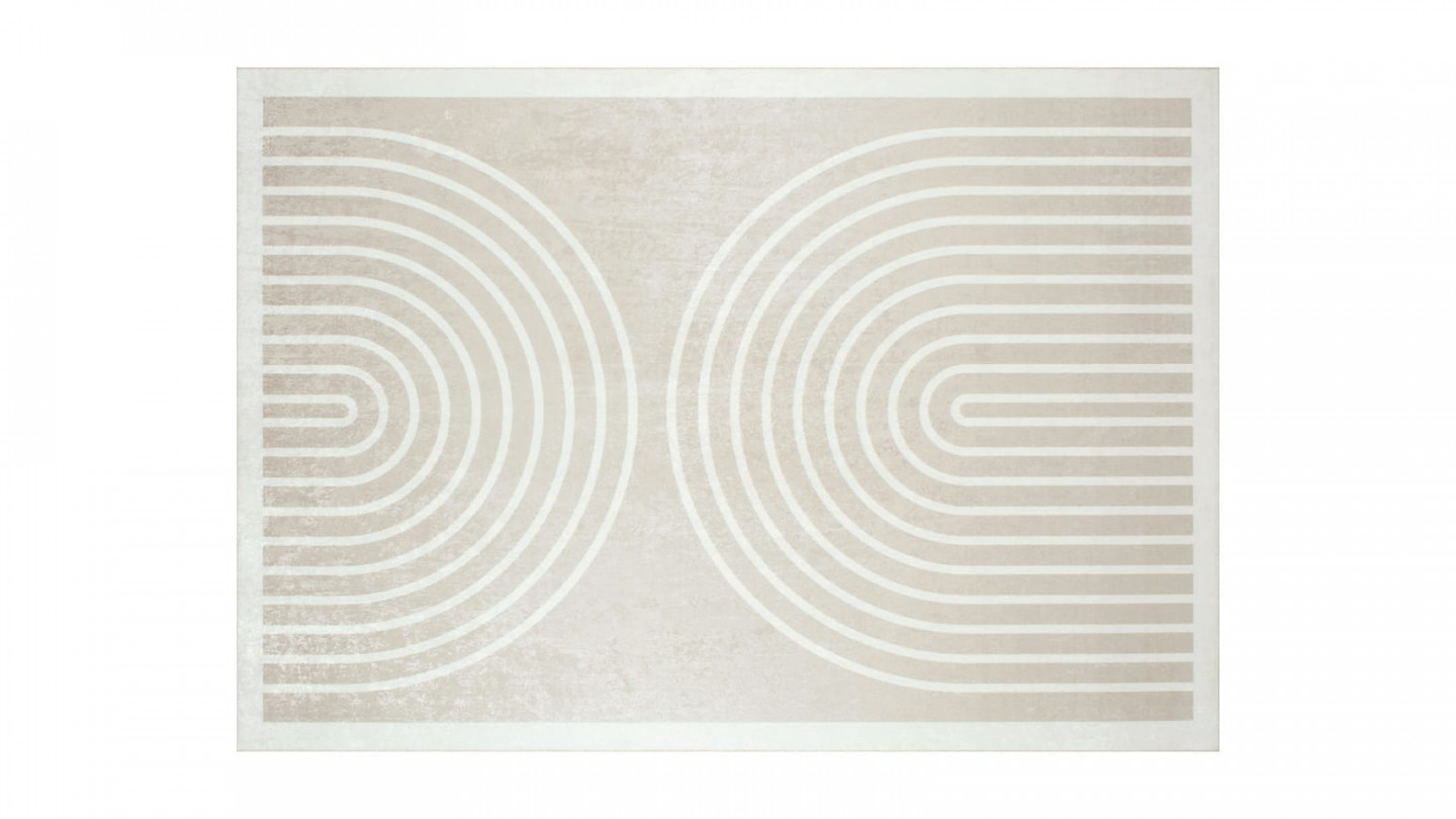 Tapis à motifs impression numérique Beige 120x160 - Hypnose