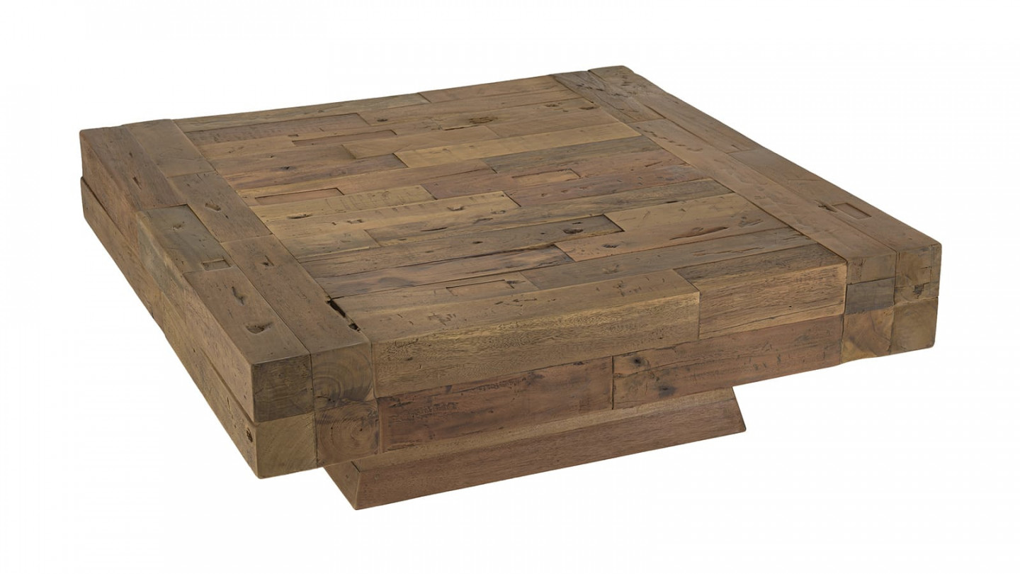 Table basse carrée bois massif - Mathis