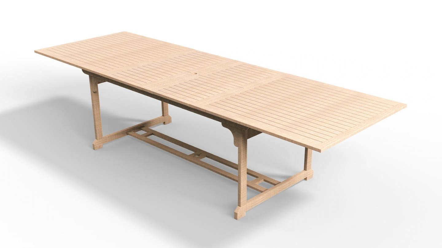 Ensemble table de jardin extensible 6 à 12 personnes Mykonos + 6 chaises Erin