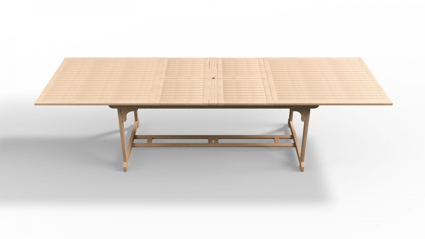 Ensemble table de jardin extensible 6 à 12 personnes Mykonos + 6 chaises Erin