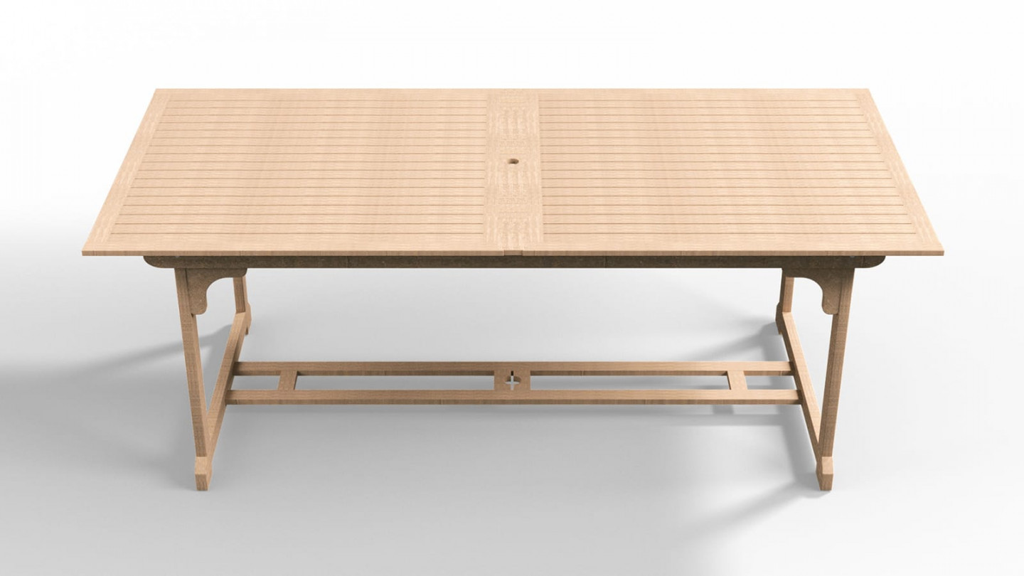 Ensemble table de jardin extensible 6 à 12 personnes Mykonos + 6 chaises Erin