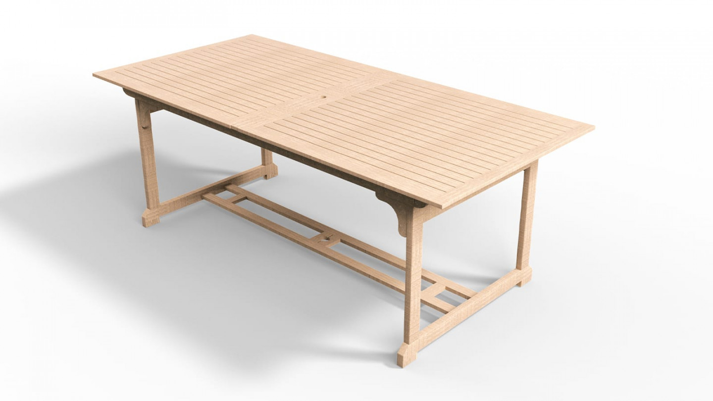 Ensemble table de jardin extensible 6 à 12 personnes Mykonos + 6 chaises Erin