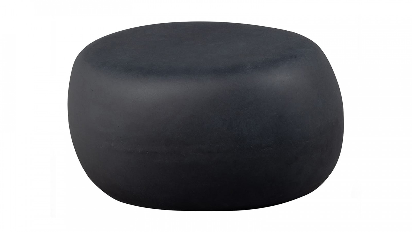 Table basse de jardin aspect béton gris anthracite - Pebble - Homifab