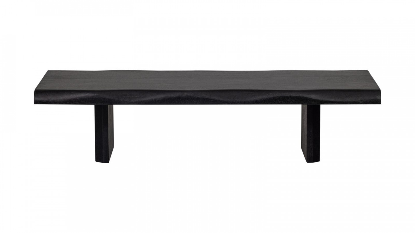 Table basse de forme organique en bois noir - Cali