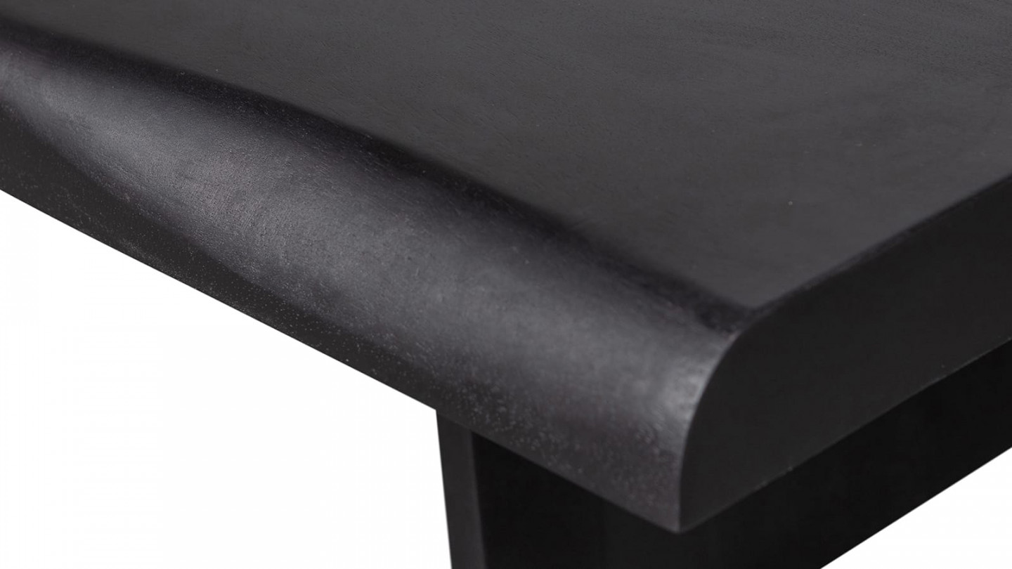 Table basse de forme organique en bois noir - Cali
