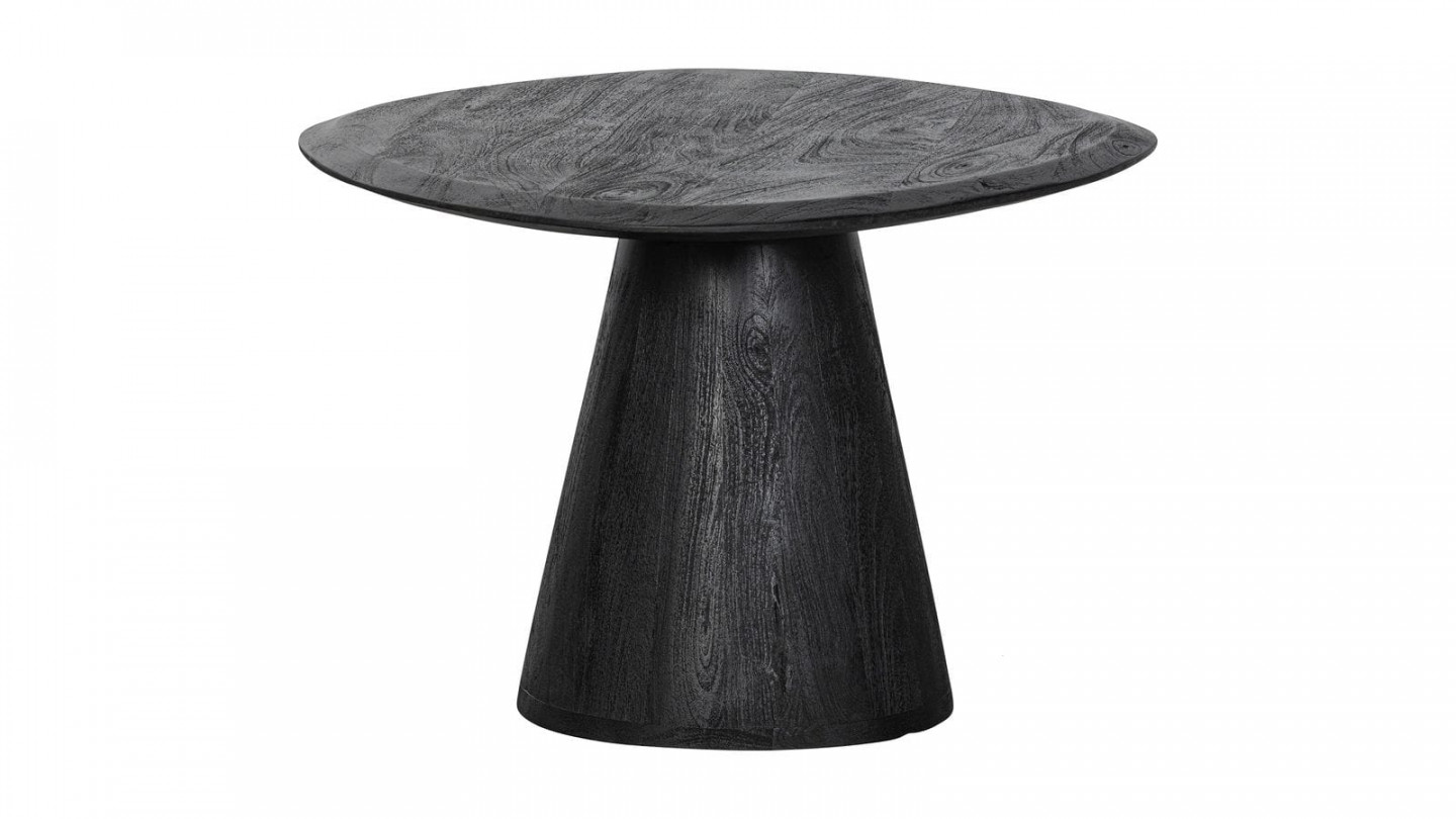Table basse forme organique en bois noir 70 cm - Posture
