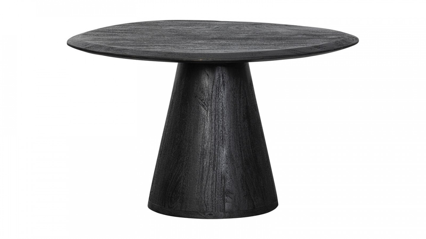 Table basse forme organique en bois noir 70 cm - Posture