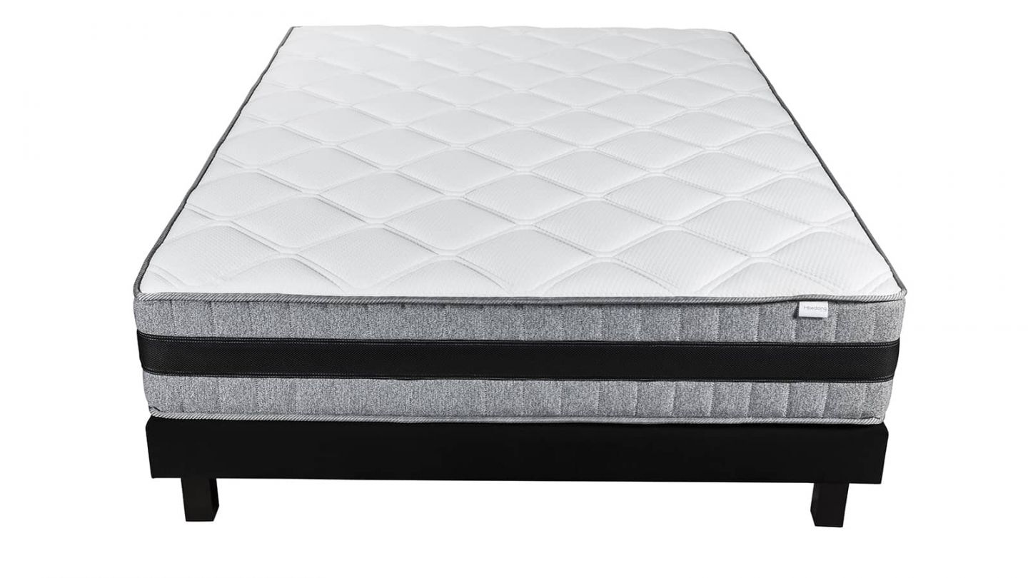 Ensemble Memo Luxe 180x200 – Matelas mémoire de forme 180x200 + 2 sommiers tapissiers 90x200