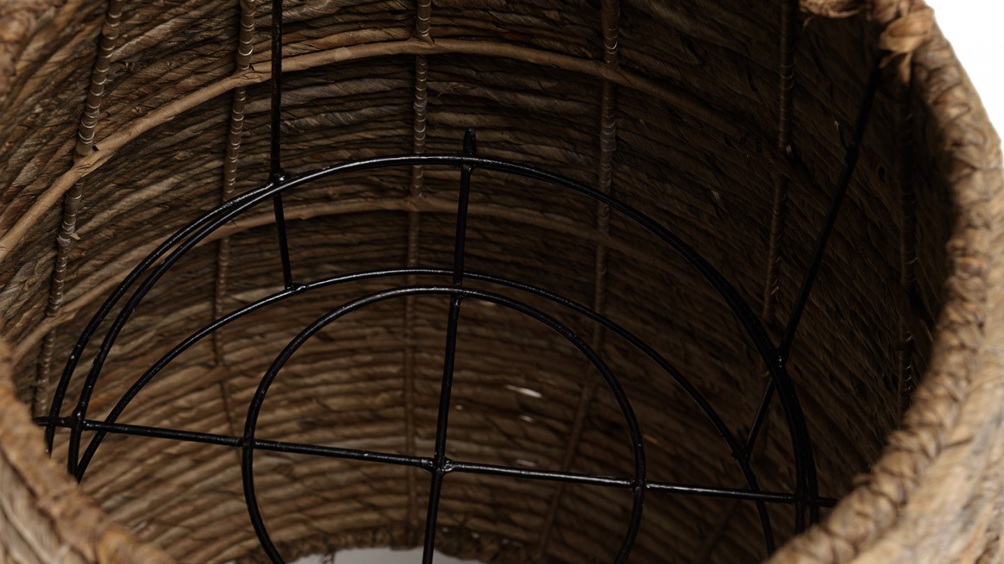 Cache pot modèle moyen en tissage d'abaca naturel - Sixtine