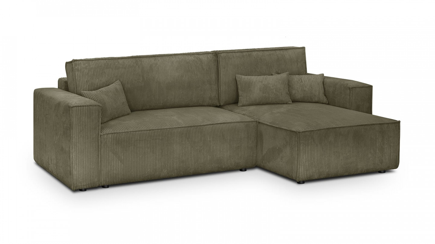 Canapé D Angle Convertible Velours Cotelé