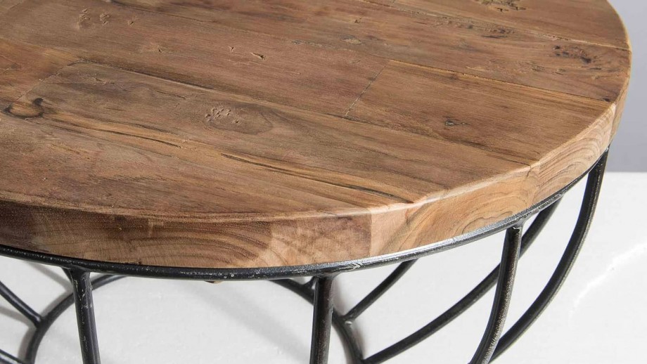Gøran - Table basse coque noire 60 x 60 cm