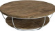 Gøran - Table basse coque blanche double plateau 100 x 100 cm