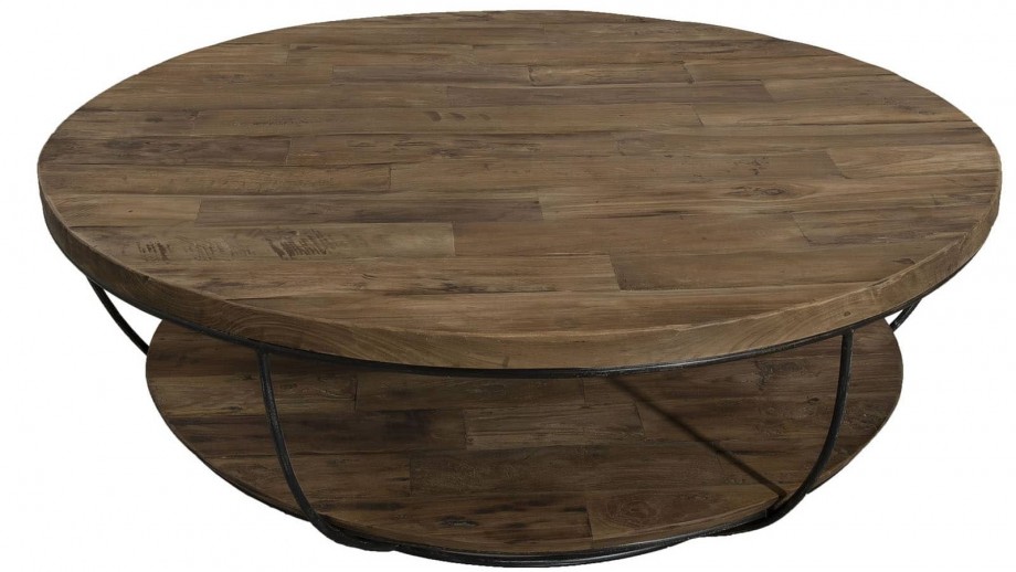 Gøran - Table basse coque noire double plateau 100 x 100 cm