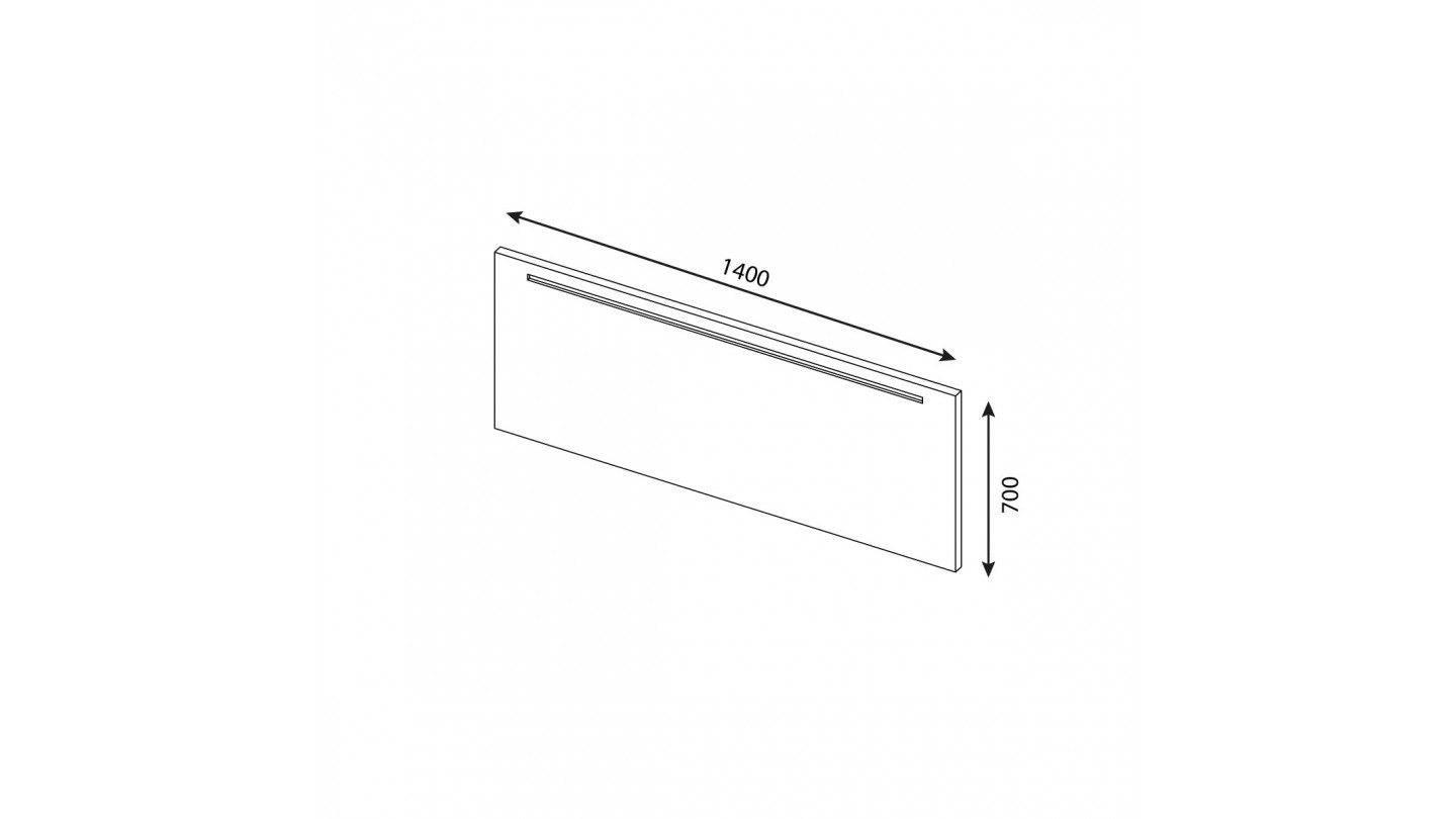 Meuble de salle de bain suspendu double vasque intégrée 140cm 4 tiroirs