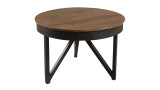 Table basse ronde d'appoint 50 x 50 cm bois et métal - Goran
