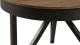 Gøran - Table basse ronde d'appoint 50 x 50 cm bois et métal