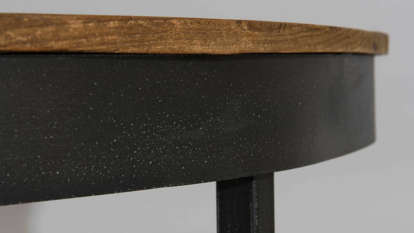 Gøran - Table basse ronde 90 x 90 cm bois et métal