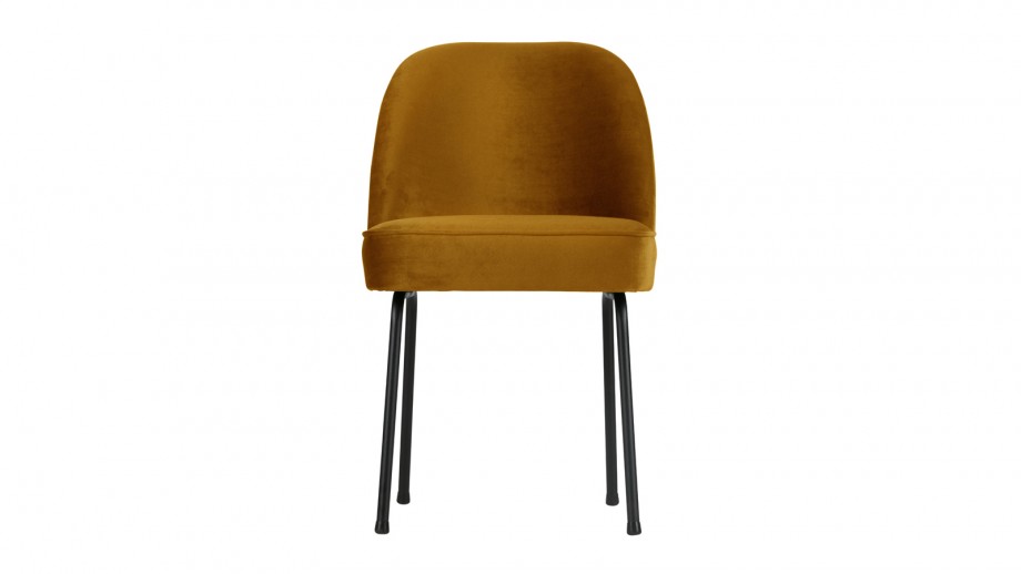 Chaise en velours moutarde – Collection Vogue