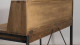 Gøran - Bureau 2 tiroirs bois et métal avec étagères