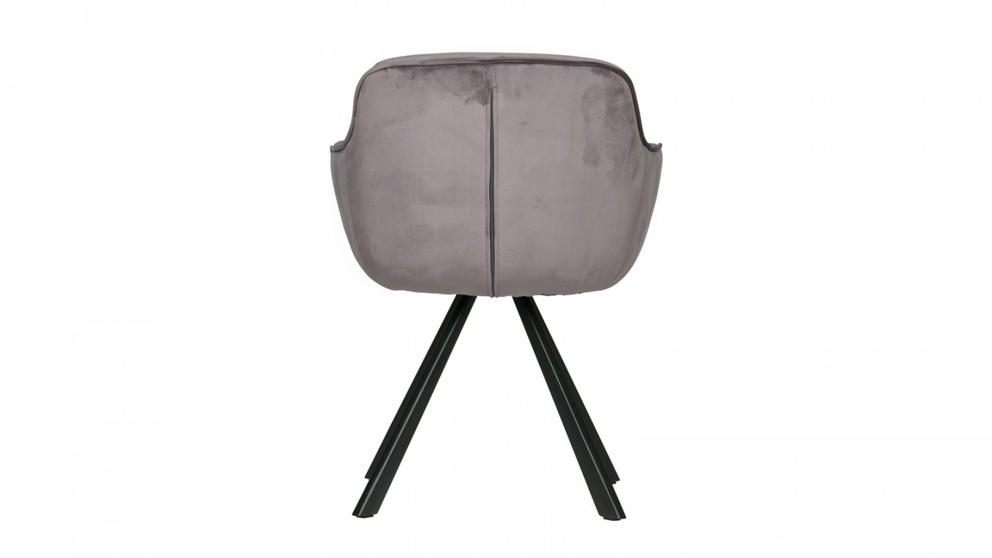 Chaise en velours anthracite – Collection Elaine