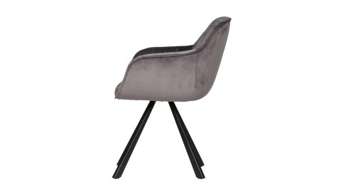 Chaise en velours anthracite – Collection Elaine