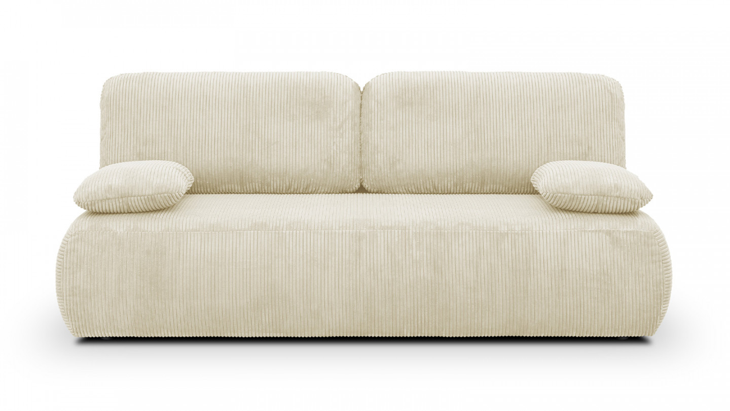 Canapé convertible 3 places avec coffre de rangement en velours côtelé ...