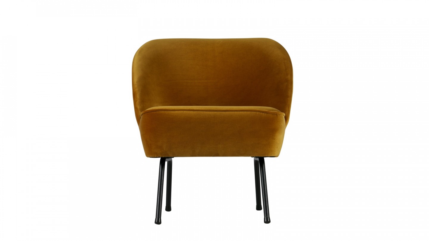 Fauteuil en velours moutarde – Collection Vogue