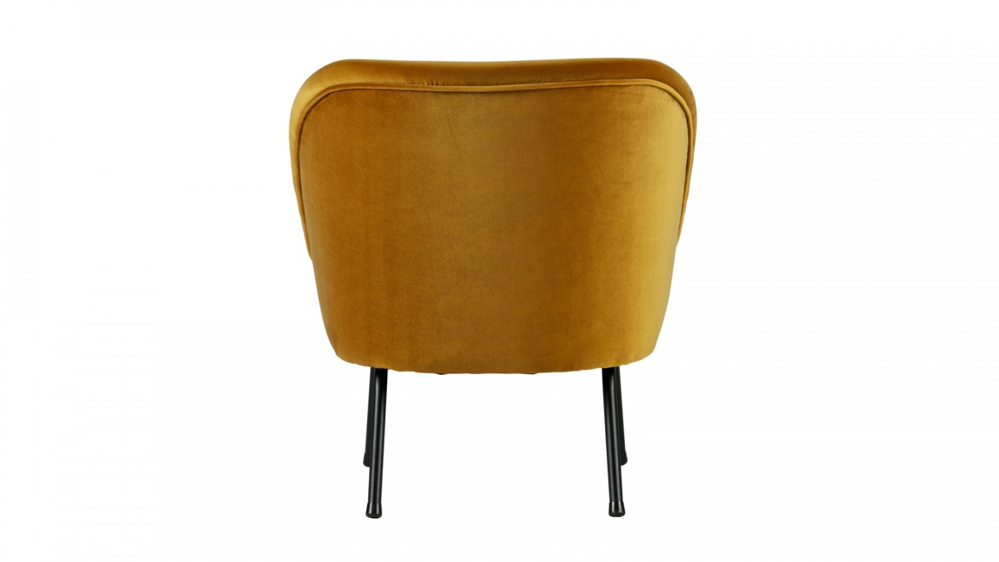 Fauteuil en velours moutarde – Collection Vogue