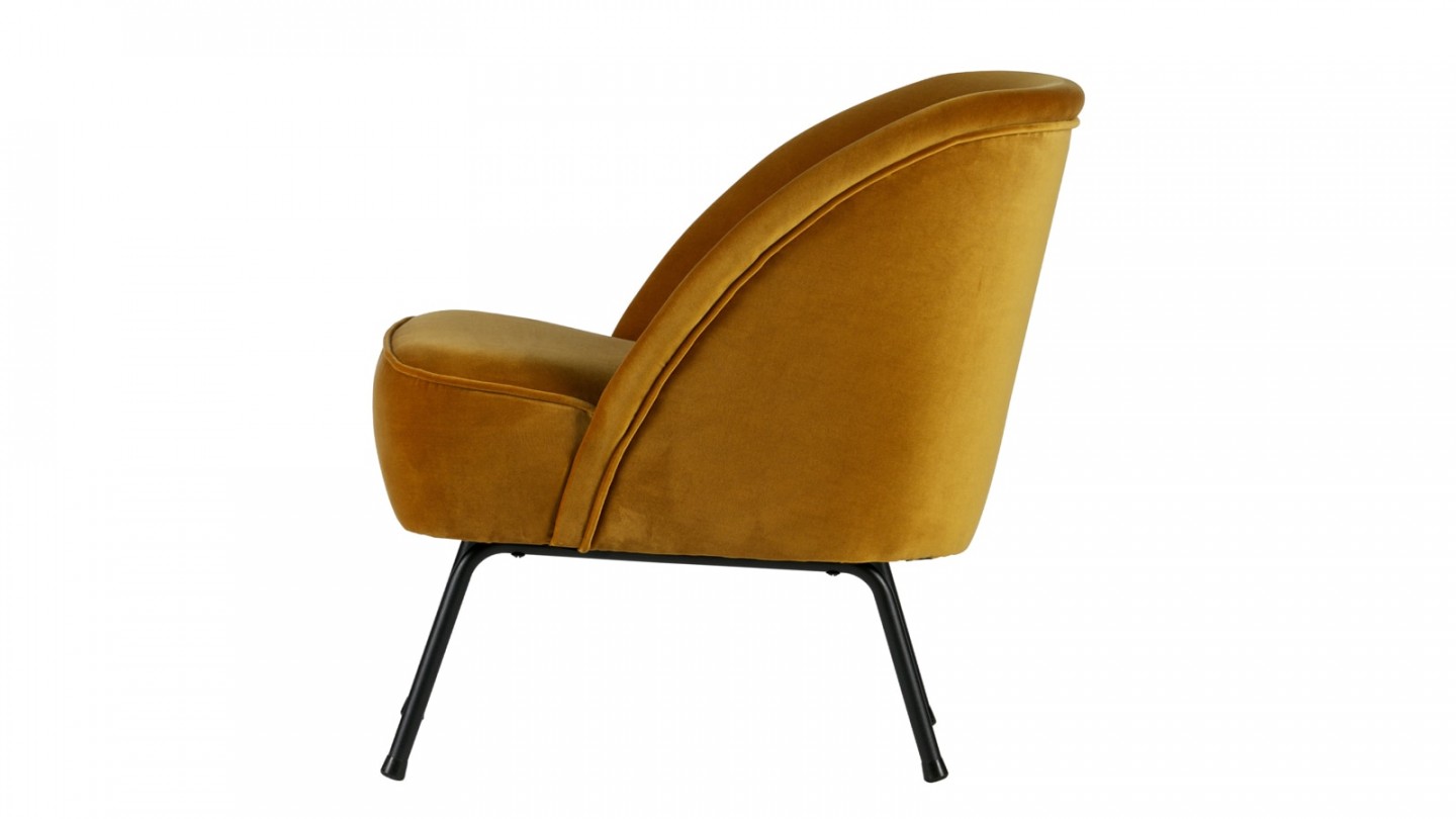 Fauteuil en velours moutarde – Collection Vogue