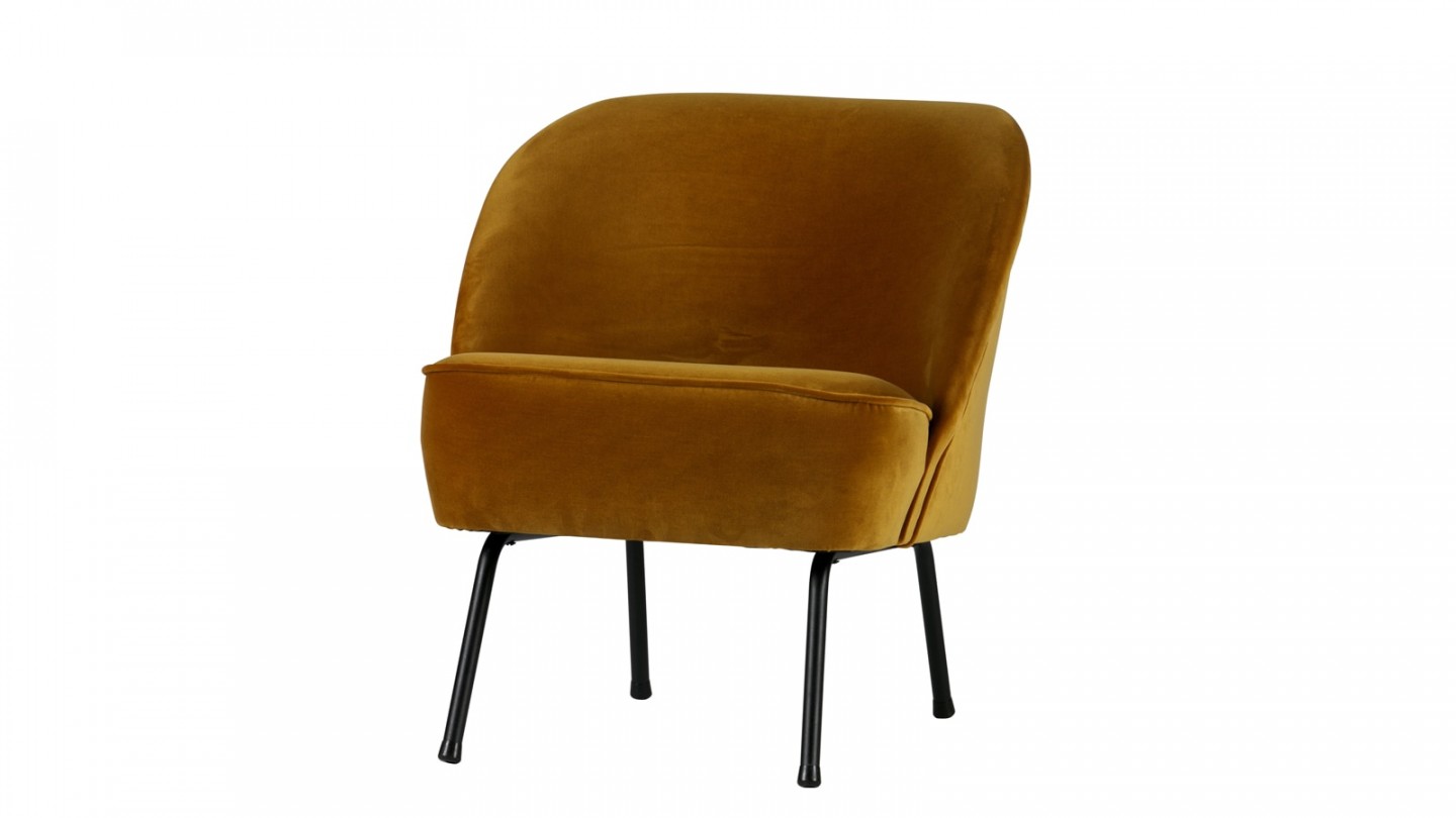 Fauteuil en velours moutarde – Collection Vogue
