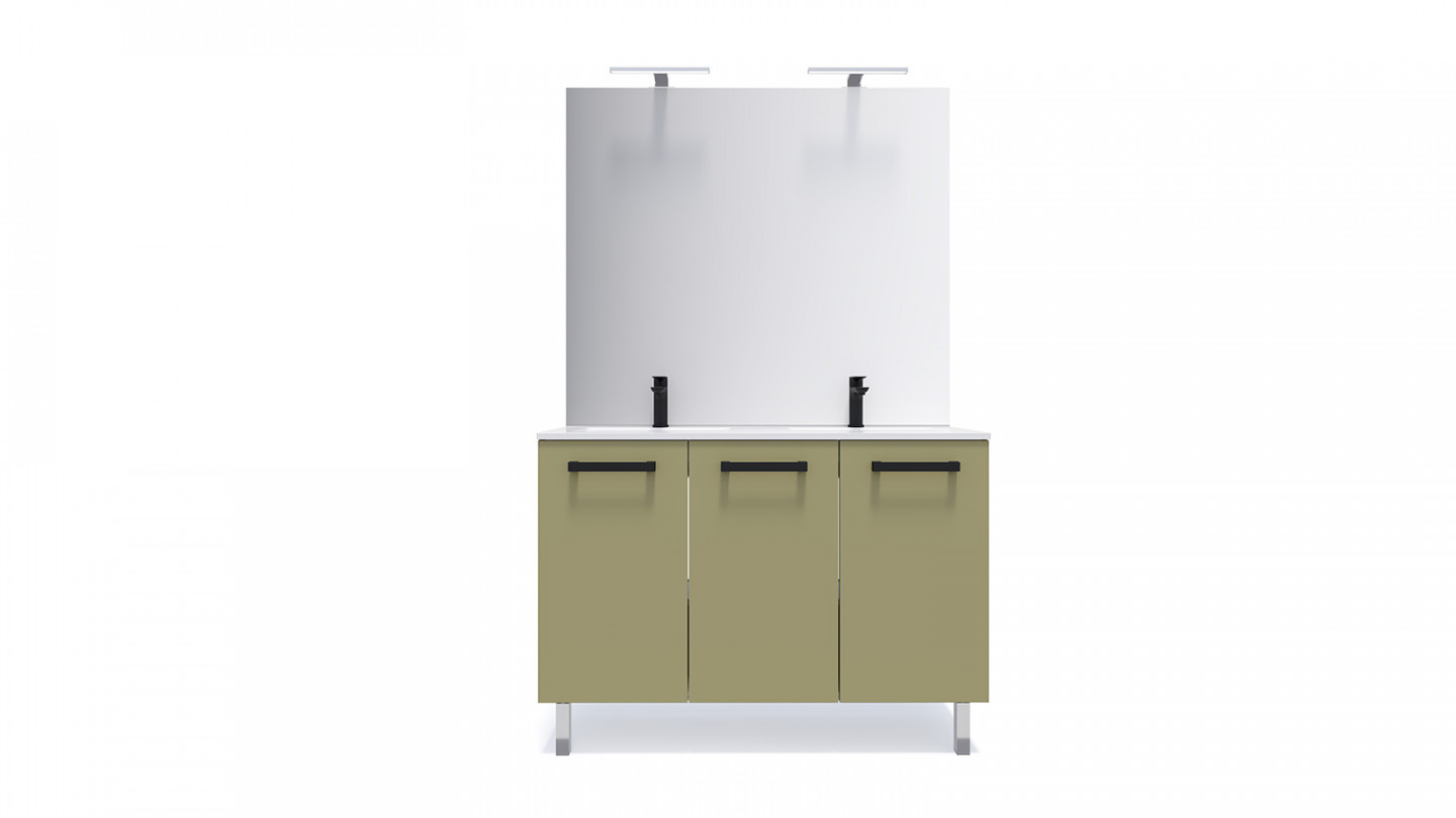 Meuble Double Vasque 120 Cm Sur Pied