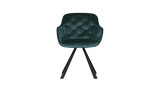 Chaise en velours vert - Collection Elaine - Woood
