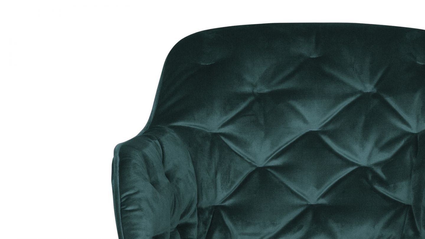 Chaise en velours vert – Collection Elaine